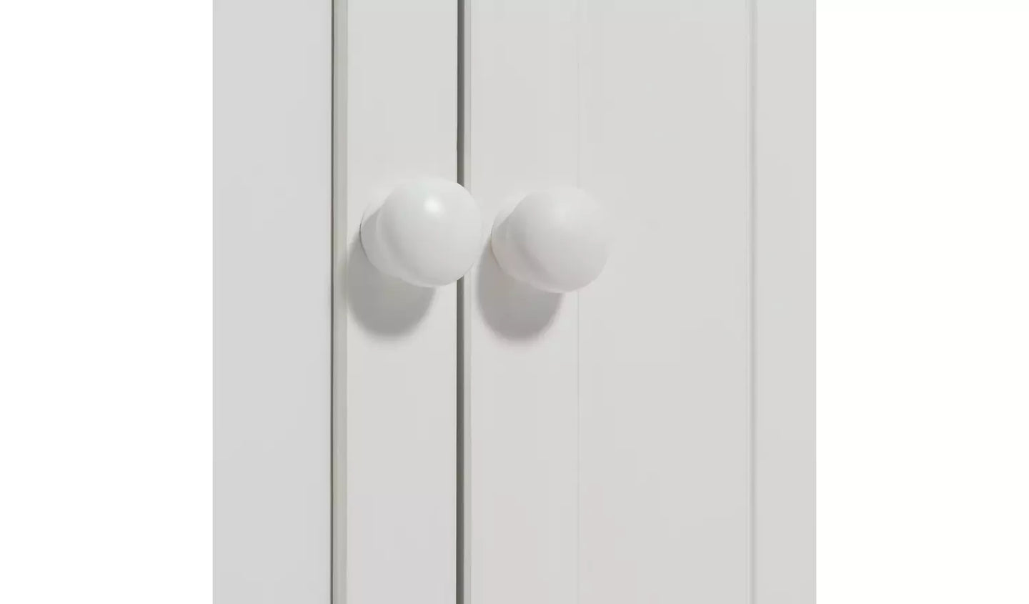Scandinavia 4 Door 6 Drawer Wardrobe - White